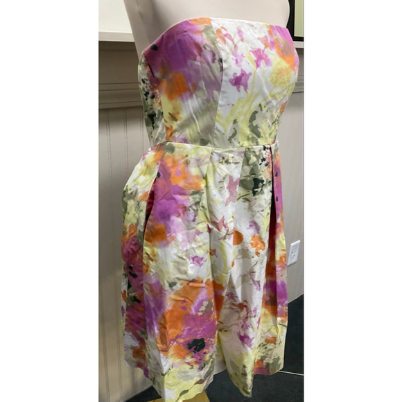 J. Crew Dresses & Skirts - 🌸 J.Crew Strapless Floral Cotton Dress w/ Pockets | Y2K | Size 6